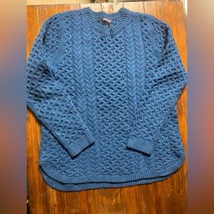 LandsEnd blue/multicolor sweater size L